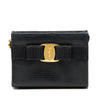 Ferragamo Embossed Lizard Leather Vara Bow Pouch Secondhand