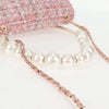 Secondhand Chanel Pearl Bag Pink Velvet