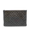 Chanel Large Crinkled Patent O Case Clutch Secondhand