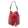 Prada Small Soft Calf Studded Bucket Bag Secondhand