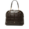 Ferragamo Quilted Calfskin and Patent Grid Dome Tote Secondhand