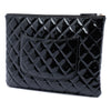 Chanel Medium Quilted Patent O Case Clutch Secondhand