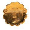 Chanel CC Gold Plated Flower Coin Brooch Secondhand