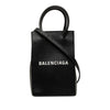 Balenciaga Mini Calfskin Logo Shopping Phone Holder Secondhand