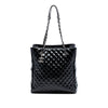 Chanel CC Quilted Patent North South Tote Secondhand
