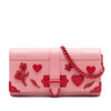 Prada Saffiano Trimmed City Calf Cahier Heart and Flower Wallet on Chain Secondhand