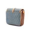 Secondhand Saint Laurent Suede Trimmed Denim Monogram Allover Crossbody