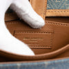 Saint Laurent Suede Trimmed Denim Monogram Allover Crossbody Secondhand