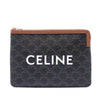Celine Small Triomphe Coated Canvas Clutch Secondhand
