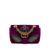 Gucci Small GG Marmont Matelasse Velvet Crystal Embellished Shoulder Bag Secondhand