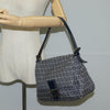Secondhand Fendi Mamma Baguette Navy Canvas Bag