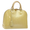 Secondhand Louis Vuitton Alma Yellow Patent Leather Bag
