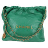 Secondhand Chanel 22 Green Leather Bag