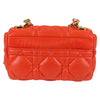 Secondhand Dior CARO Orange Leather Bag