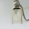 Secondhand Chanel Boy White Patent Leather Bag