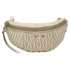 Secondhand Miu Matelassé Gold Leather Bag