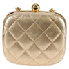 Secondhand Chanel Logo CC Gold Leather Bag