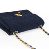 Secondhand Chanel Flap bag Navy Cotton