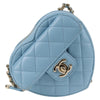 Secondhand Chanel Coco Mark Blue Leather Bag