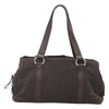 Secondhand Bulgari Logo Brown Canvas Bag