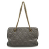 Quilted Leather Triptych Tote - '10s Second-hand