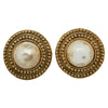 Faux Pearl Round Clip On Earrings - '10s Second-hand