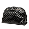 Chanel Large Quilted Patent Just Mademoiselle Bowling Bag Secondhand