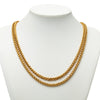 Chanel Gold Plated Medallion Double Strand Chain Necklace Secondhand