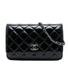 Chanel CC Quilted Patent Wallet On Chain Secondhand