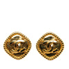 CC Diamond Frame Clip On Earrings - '10s Second-hand