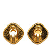 CC Diamond Frame Clip On Earrings - '10s Second-hand