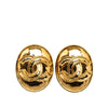 CC Oval Clip On Earrings - '10s Second-hand