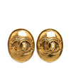 CC Oval Clip On Earrings - '10s Second-hand