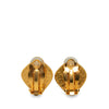 CC Diamond Frame Clip On Earrings - '10s Second-hand