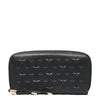 Star Embossed Leather Zip Around Wallet - '10s Second-hand