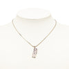 Oblique Monogram Silver Pendant Necklace - '10s Second-hand