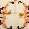 Floral Pattern Silk Scarf - '10s Second-hand