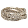 18k Diamond Three Bangles Full Trinity Ring - '10s Second-hand