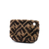 Fendi Zucca Shearling Pyramid Pouch Secondhand