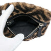 Fendi Zucca Shearling Pyramid Pouch Secondhand