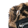 Fendi Zucca Shearling Pyramid Pouch Secondhand