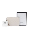 Gucci GG Embossed Perforated Calfskin Wristlet Clutch Secondhand