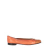 Salvatore Ferragamo Orange Leather Flats - '90s Second hand