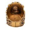 Gucci Gold Plated Crystal Lion Head Ring Secondhand