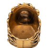 Gucci Gold Plated Crystal Lion Head Ring Secondhand