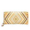 Valentino Leather Native Couture 1975 Print Rockstud Zip Around Wallet Secondhand