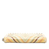 Valentino Leather Native Couture 1975 Print Rockstud Zip Around Wallet Secondhand