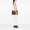 Prada Vitello Daino Trimmed Tessuto Satchel Secondhand