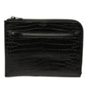 Secondhand Saint Laurent Croc Embossed Leather Clutch