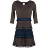 Chanel Brown and Blue Dress - 2000s Second hand